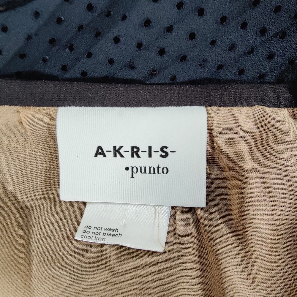 Akris Punto Navy A Line Accordion Pleat Skirt Size 12 - Picture 4 of 8